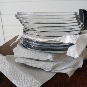 14 circle mirrors and 2 square mirrors